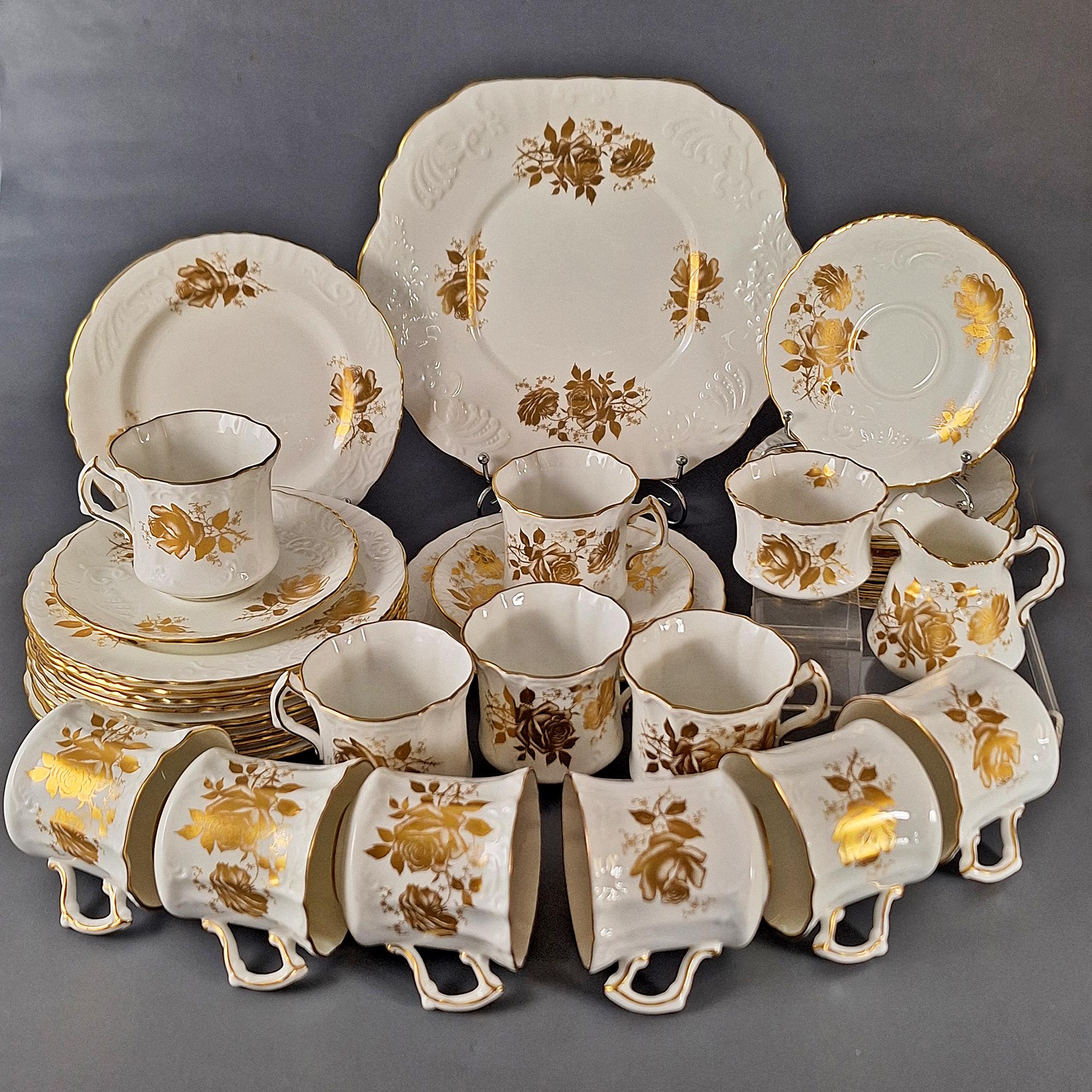Vintage Hamersley Golden Glory Bone China Tea Set - English