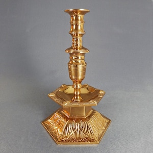 Vintage Massive Brass Candle Holder, Ystad Metall, Made in Sweden, Scandinavian Design, Swedish Interior Decor, Collectible Brass Piece