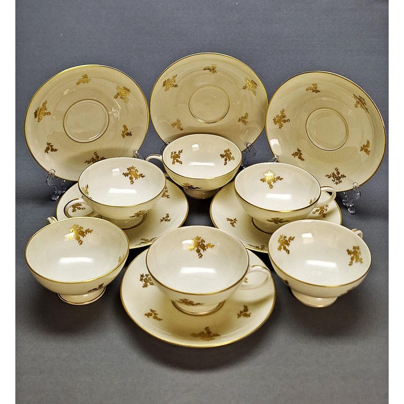 Vintage Rosenthal Tea Cup Set, Gold Leaf Porcelain, Bavarian China - Etsy