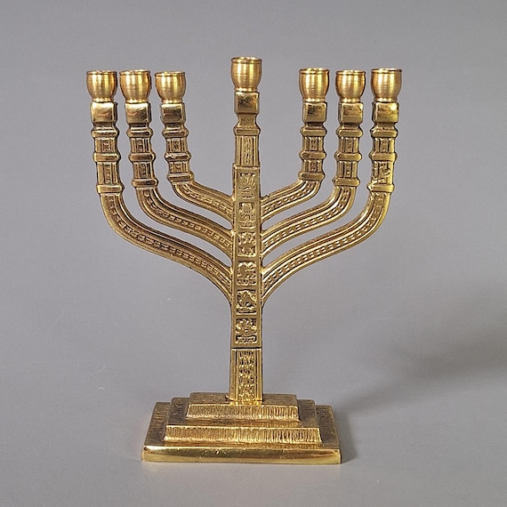 アンティーク メノーラー イスラエル製 真鍮 燭台 イスラエル