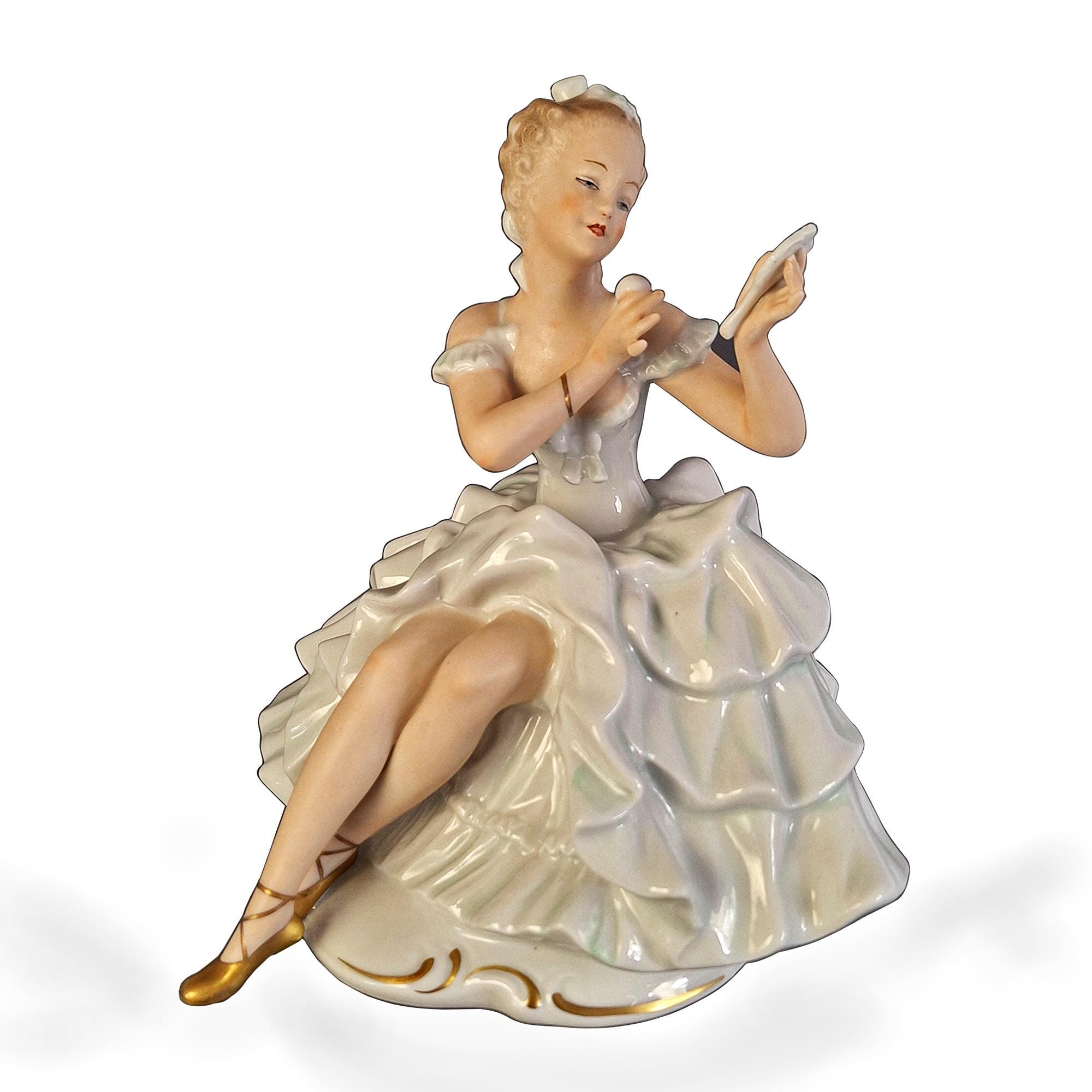 Wallendorf Ballerina Figurine 1396/1, Vintage German Porcelain