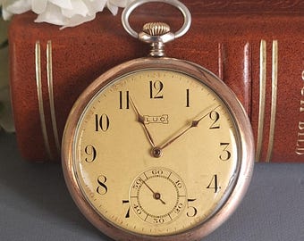Antike L.U.C Chopard Taschenuhr aus massivem Silber