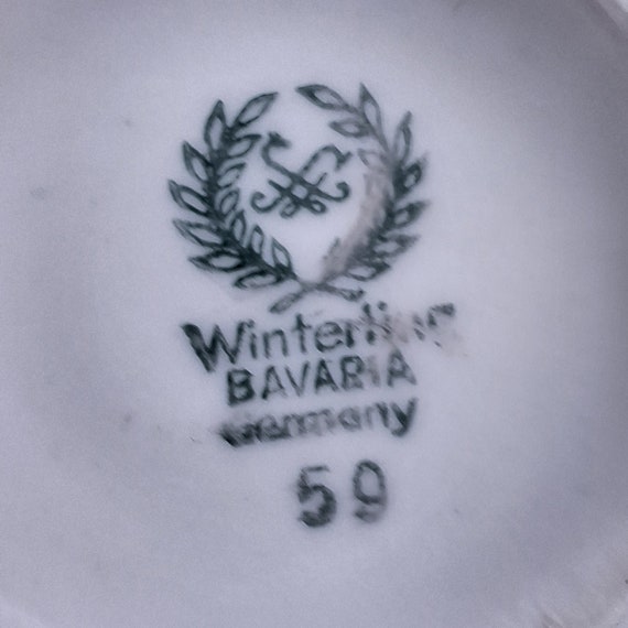 Vintage Winterling Bavaria Porcelain Cup and Saucer - Cobalt Floral, Gold Trim