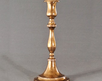 Vintage Brass Malm Kandelaar door Gelbgjuteri Zweden Design Erik Jonsson, zeldzame vondst, ideaal voor verzamelaars, Zweedse stijl midden 20e eeuw