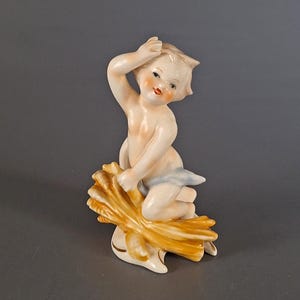 Goebel &#39;August Child&#39; Figurine - Monatskinder Series, 1978 West Germany, Collectible Vintage Porcelain, German Art Decor Gift