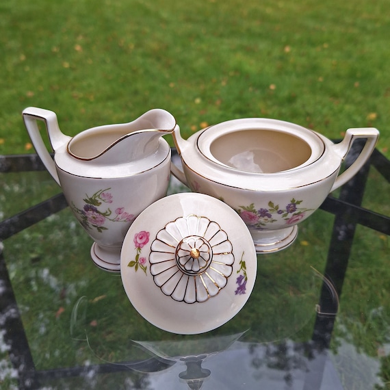 Thomas Ivory Bavaria Porcelain Coffee Tea Set Floral Gold Rim
