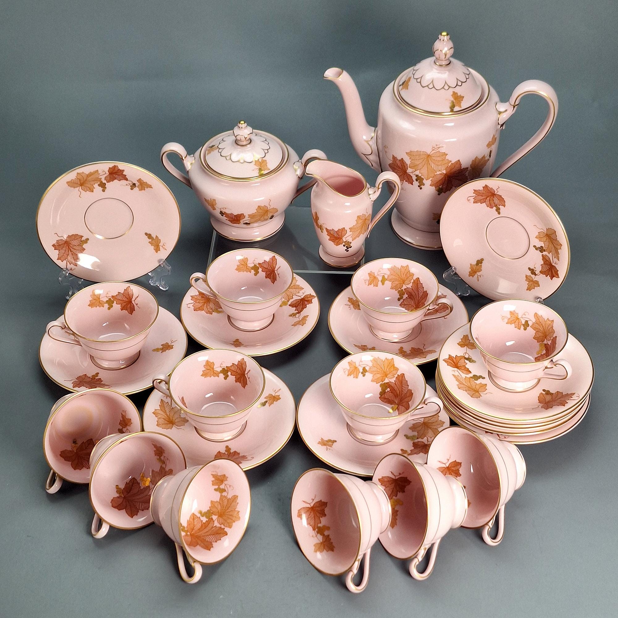 Vintage Rosenthal Porcelain Tea Set, 1920s Bavarian Gilded Service, Art ...