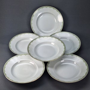 Juego de 6 platos vintage Rosenthal Kronach, 1891-1906, diseño floral, detalles en oro de 22 quilates, porcelana alemana, vajilla antigua.