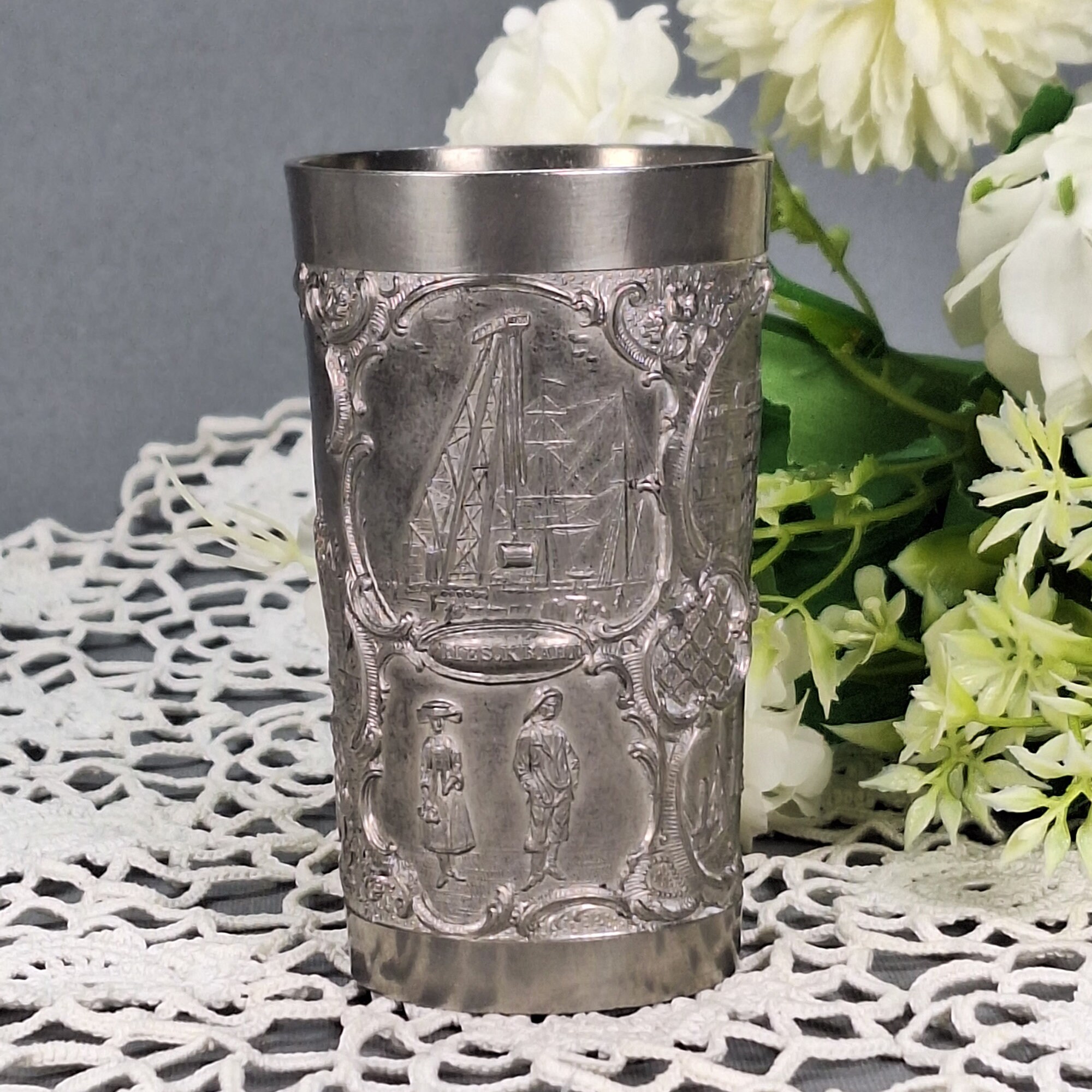 アンティークピューターハンブルクカップ、ドイツ帝国コレクターズ