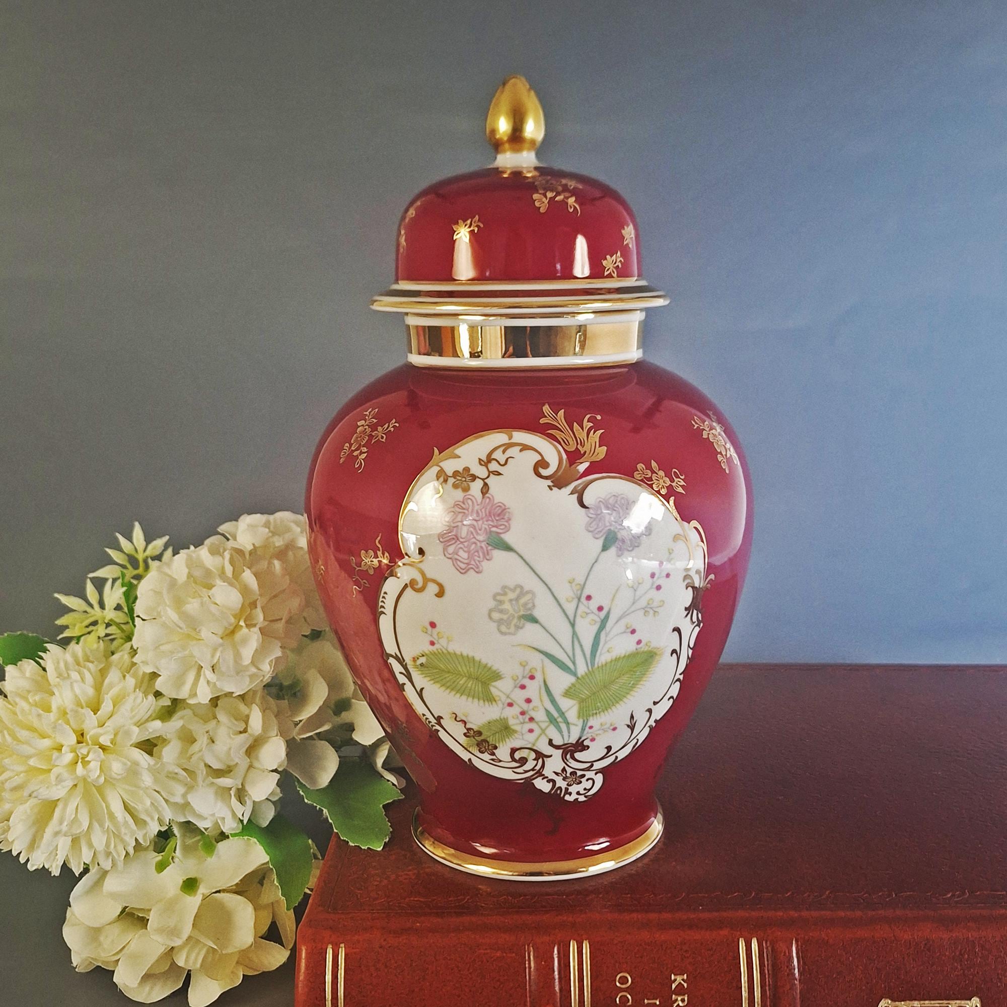 装飾的な陶磁器花瓶 装飾花瓶 陶器 多彩な模様 花模様 陶器の花瓶 ZA445