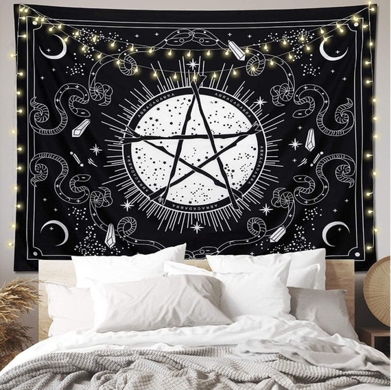 Black and white aesthetic tapestry hotsell