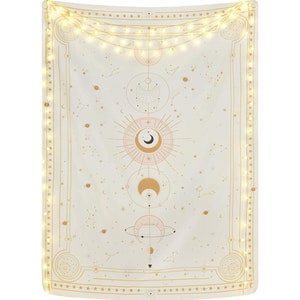su arazzo stella, arazzo da parete con costellazione di carte dei tarocchi, decorazione da parete per la casa, per camera da letto, soggiorno,
