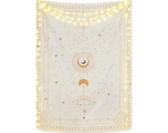 on Star Tapestry, Tarot Card Constellation Wall Hanging Wall Art Tapestries Home Decoration for Bedroom Living Room,