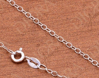 925 Sterling Silver Extension Chain 1.60mm Chain, Cable Chain, Dainty Chain, 18 Inch Length