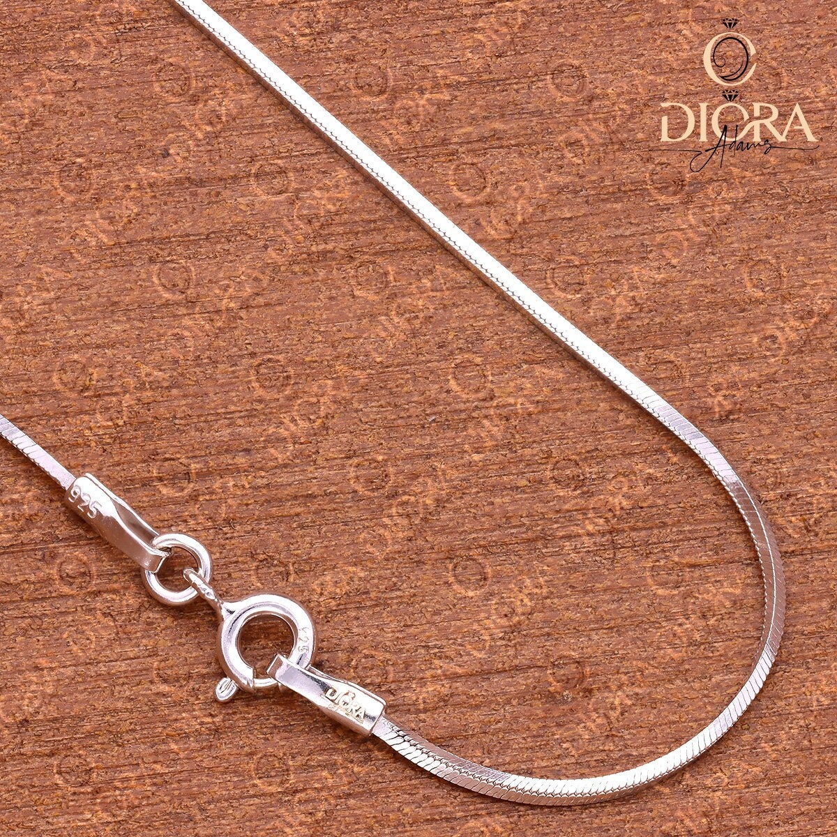 Diamond Cut Snake Chain Herringbone Chain Necklace Layering Necklace 0.80mm Thick Snake Layered