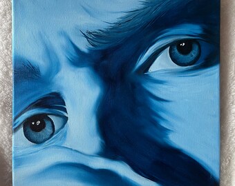 Original Varnished Canvas Oil Painting - ‘All Eyes on Me’ Bo Burnham portrait