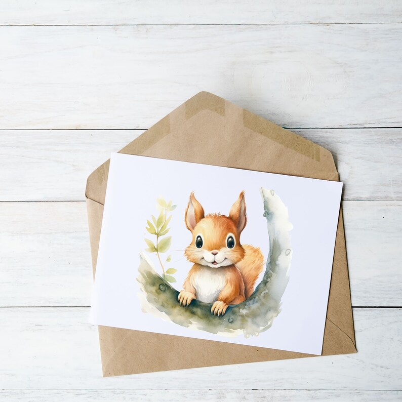 Wee Blue Coo Geburtstagskarte Mit Niedlichem Eichhörnchen-Foto – 17,5 X 12,5 Cm