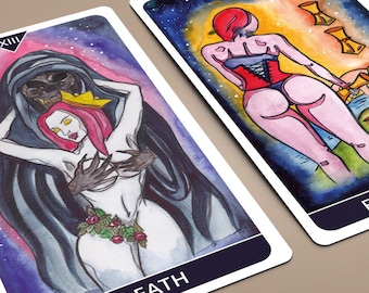 Erotique Tarot 78-Karten-Deck Tarot mit Ratgeber Moderne Tarot-Erotikkarten Wahrsagewerkzeug Einzigartige Kunst Tarotkarten für Erwachsene