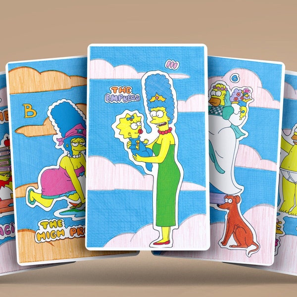 The Simpsons Tarot Cards 80 Cards Deck Tarot with Guidebook Modern Magic Divination Tools Best Gift For Him