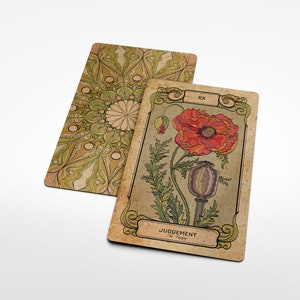 Botanica Okulta Tarot Karten Deck Tarot mit Anleitung Buch 78 Karten Deck Antike Blumen Illustration Seltene Botanische Vintage Kunst Bild 5