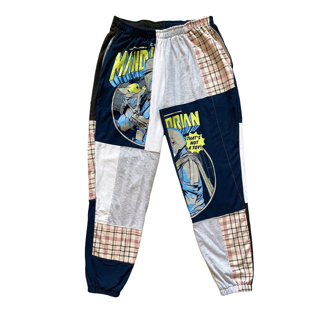 Upcycled Baby Yoda Sweatpants Rework Preppy Handmade - Etsy