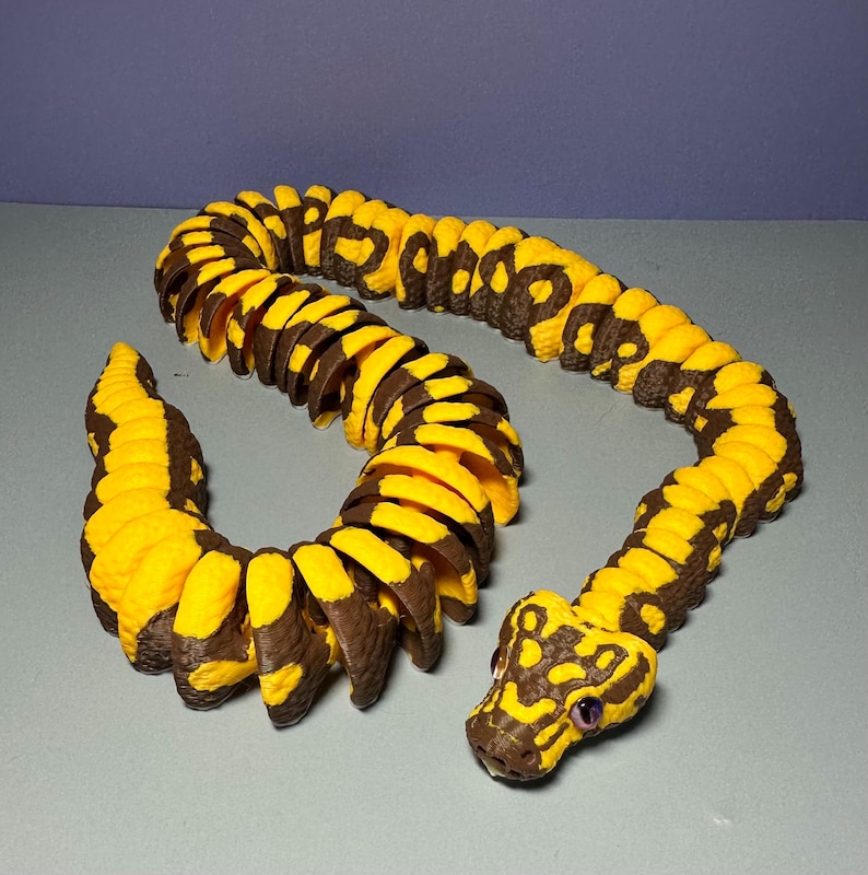 Serpiente pitón bola articulada impresa en 3D: ¡diferentes formas disponibles! Mojave Yellow Belly