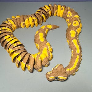 Serpiente pitón bola articulada impresa en 3D: ¡diferentes formas disponibles! Banana Cinnamon