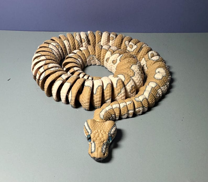 Serpiente pitón bola articulada impresa en 3D: ¡diferentes formas disponibles! Cinnamon