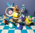 Cinderella Mice and Blue Bird Figurines