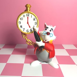 Disney White Rabbit &quot;I&#39;m Late!&quot; Figurine - Alice In Wonderland