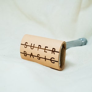 Shaver Protective Cover, Razor Leather Case, Shaving Protection, Leather Accessories, Recycled Leather SUPER BASIC