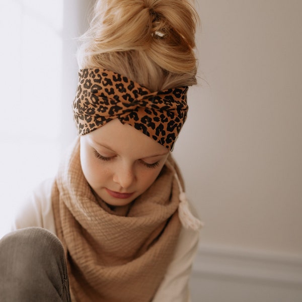 Turban Leo Haarband - Stirnband für Damen und Kinder -Perfekt für den Herbst und Winter