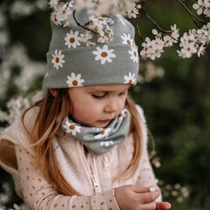 Kinder Mütze für den Frühling, Beanie personalisierbar mit Loop, Hipster Beanie Erwachsene Bild 10