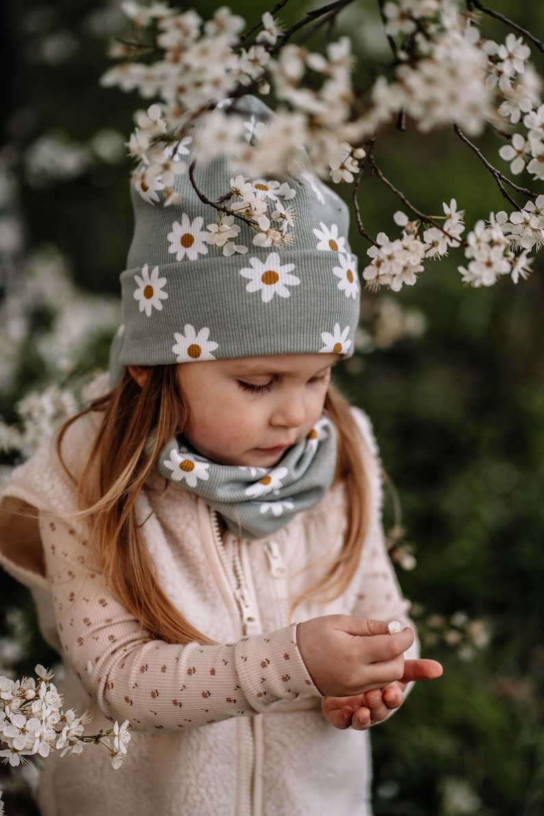 Kinder Mütze für den Frühling, Beanie personalisierbar mit Loop, Hipster Beanie Erwachsene Bild 10