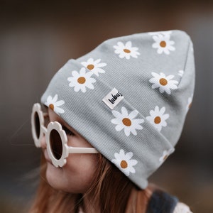 Kinder Mütze für den Frühling, Beanie personalisierbar mit Loop, Hipster Beanie Erwachsene Bild 3