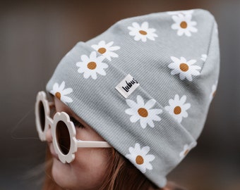 Kinder Mütze für den Frühling, Beanie personalisierbar mit Loop, Hipster Beanie  Erwachsene