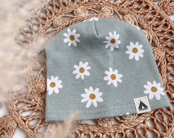 Children's hat single layer for spring and summer - daisies