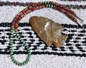 Sterling Silver Native American Turquoise Lions Paw Necklace 19.5 inches