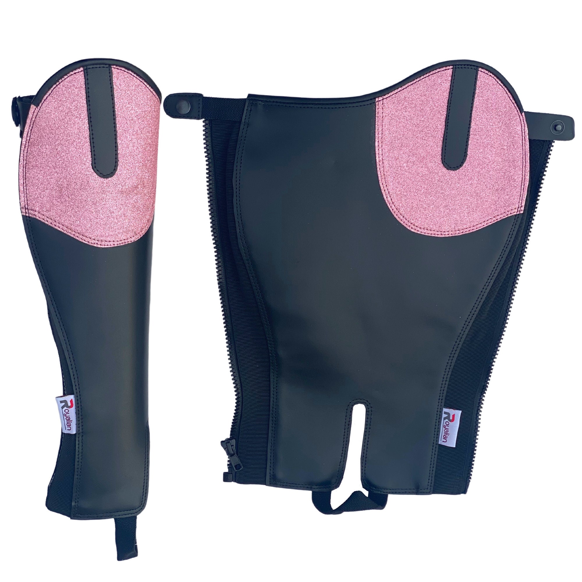 Royalian Horse Riding Glitter Leather Half Chaps/gaiters Equestrian