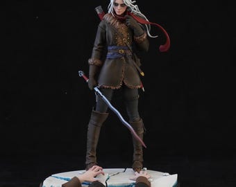 Ciri Figure 9"Tall - High Quality Resin Figure - Multiple Sizes - Painted Options