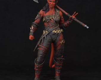 Karlach - 29 cm de alto - Figura de resina de alta calidad - Varios tamaños - Opciones de pintura