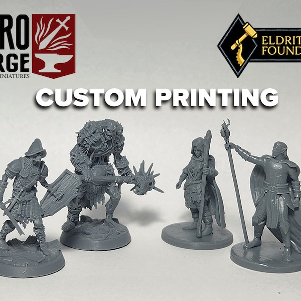 Custom Miniature Printing Service Resin 8K Quality - DnD Miniature - Dungeons and Dragons - Any STL - RPG Miniatures - TTRPG - Wargaming