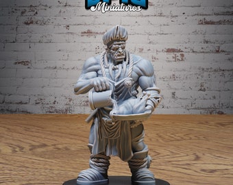 Orc Villager Cook - DnD Miniatures 32mm 8K Resin Quality prints - Characters - TTRPG - Role Playing Game - Dungeons and Dragons