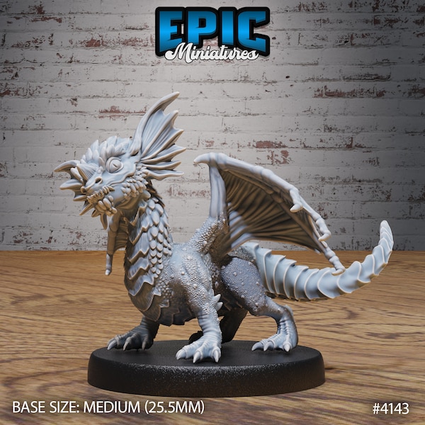 Blue Dragon Wyrmling - DnD Miniatures 32mm 8K Resin Quality prints - Characters - TTRPG - Role Playing Game - Dungeons and Dragons