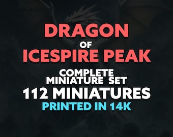 Dragon of Icespire Peak Miniature Set: D&D 5e Unpainted Miniatures (112 Piece)