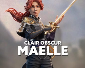 Maelle - 9.8"Tall - High Quality Resin Figure - Multiple Sizes - Painted Options