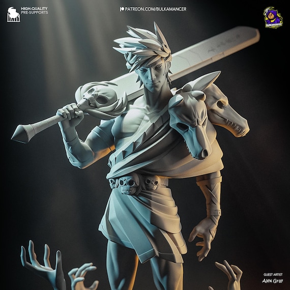 Figurine Zagreus 26cm / 10in (painted) - Hades - 3D Printed