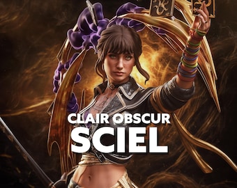 Sciel Dark Fantasy Resin Figure: Clair Obscur Inspired, Hand Painted