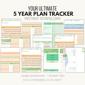 究極の 5 年計画 - 年間、四半期、週、日次アクション プランとマイルストーンによる目標トラッカー