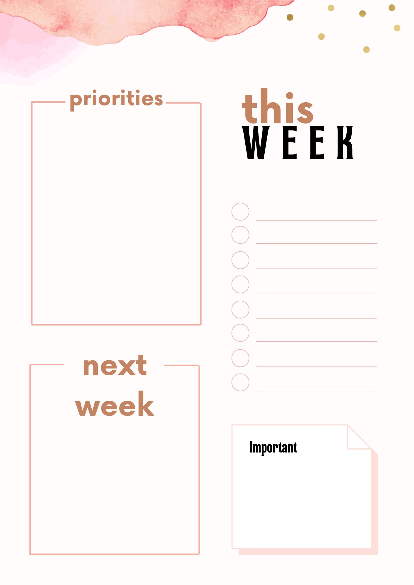 Project Overview Planner PDF Printable, Undated Productivity Planner ...